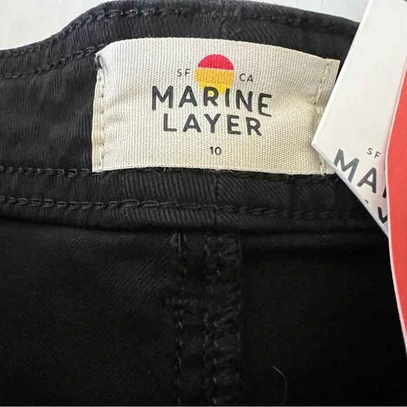 NWT Marine Layer Bridget Wide Leg Crop Pants in Faded Black SZ 10 - Picture 12 of 16